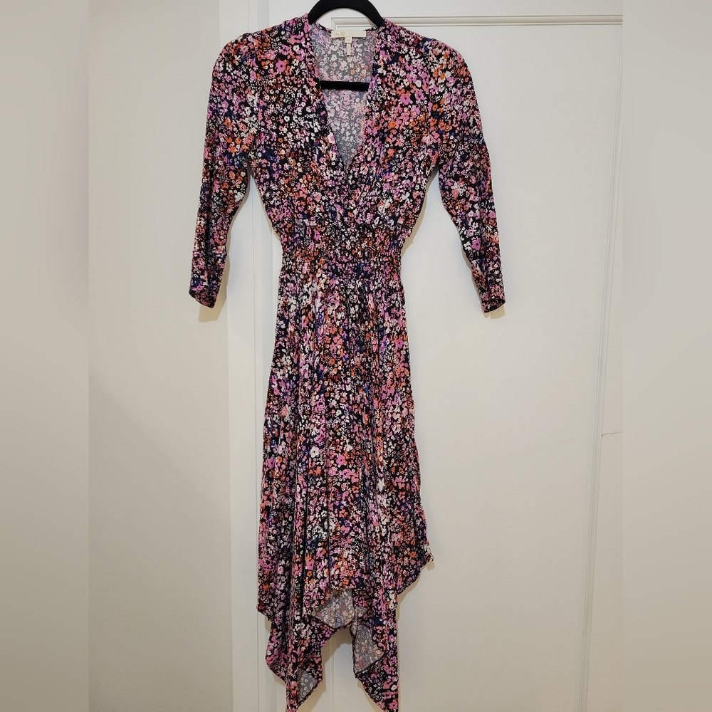 Maje Multicolor Floral Long Sleeve Dress